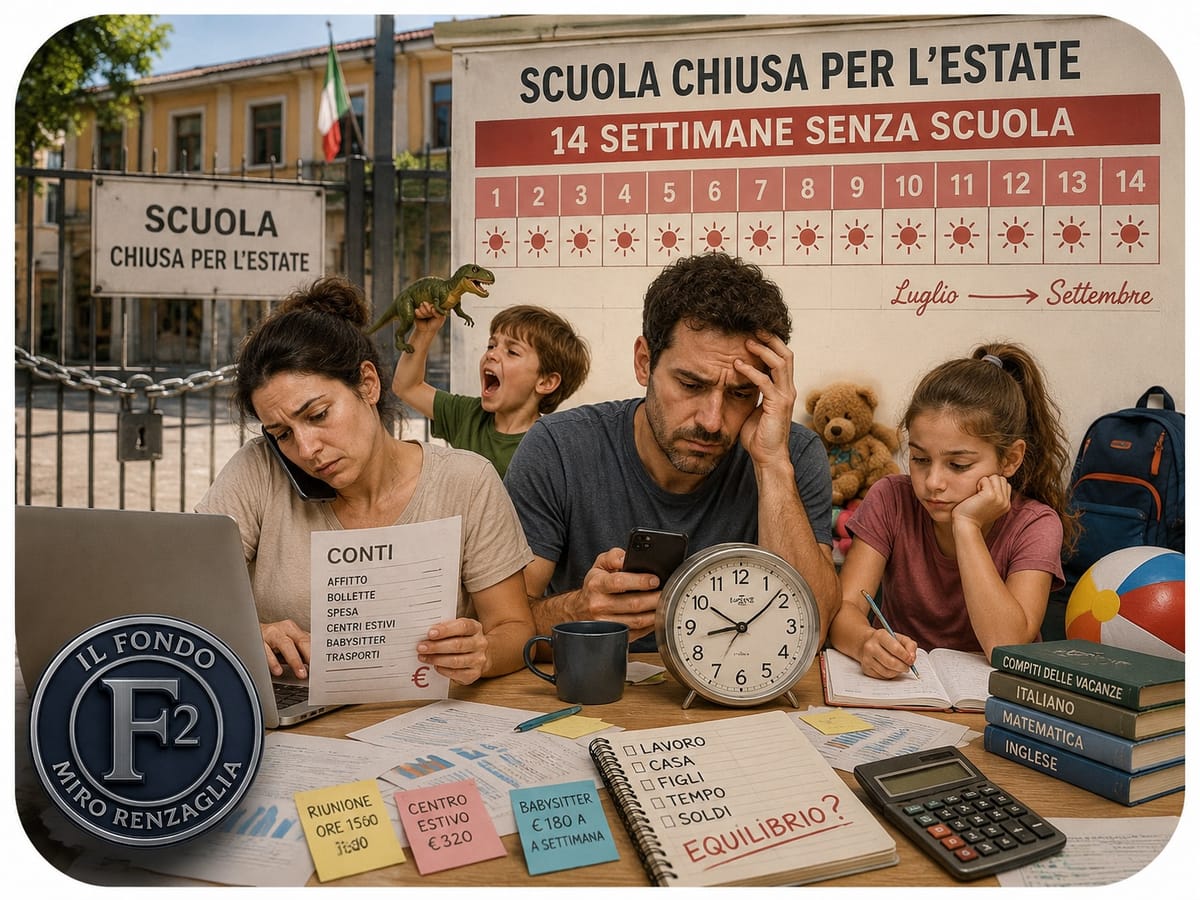 PAUSA SCOLASTICA ESTIVA. LA PIÙ LUNGA D'EUROPA. QUANTO COSTA ALLE FAMIGLIE?